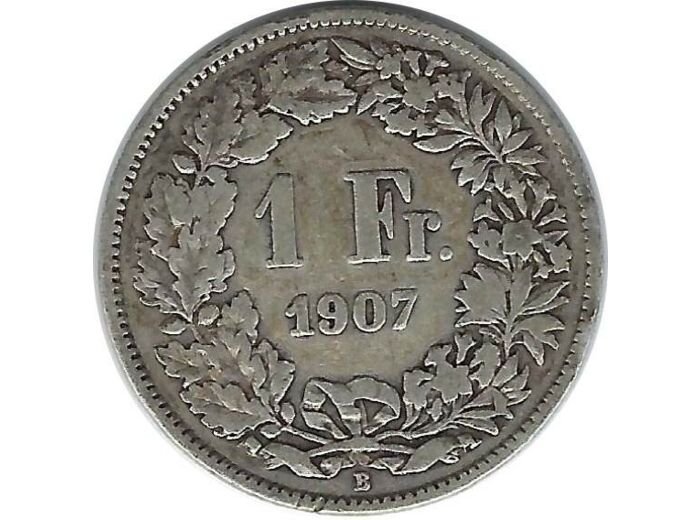 SUISSE 1 FRANC 1907 B TB