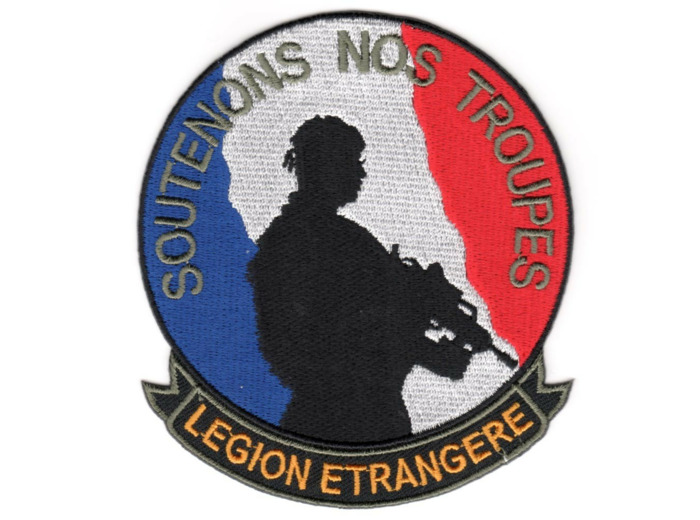 Ecusson Légion Etrangère "Soutenons nos troupes"