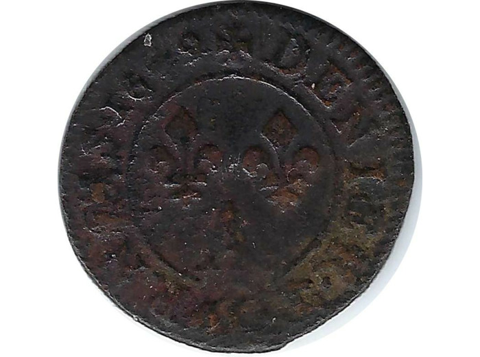 LOUIS XIV (1643-1715) DENIER TOURNOIS 1649 A (PARIS) TB