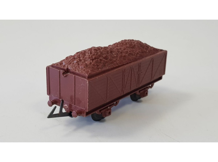 JOUEF HO WAGON TOMBEREAU COURT SNCF A ESSIEUX AVEC CHARGEMENT SANS BOITE