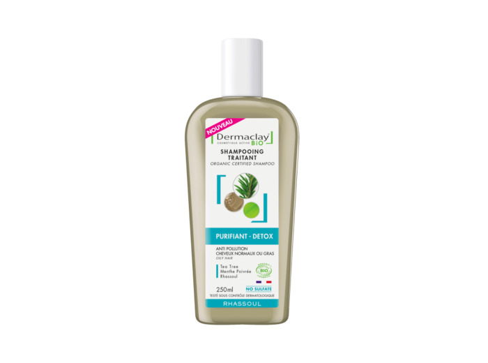 Shampooing purifiant détox Bio-250ml-Dermaclay