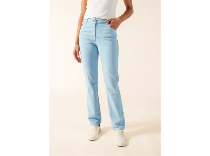 Pantalon droit Patricia été Taille élastiquée en coton stretch