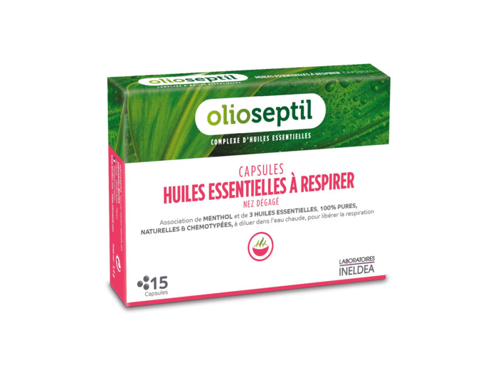 HUILES ESSENTIELLES À RESPIRER-15 capsules-Olioseptil