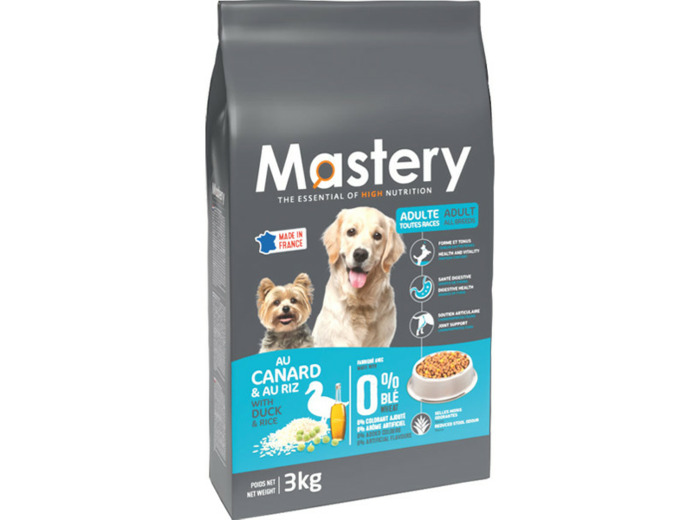 MASTERY, Croquettes chien canard - 12KG