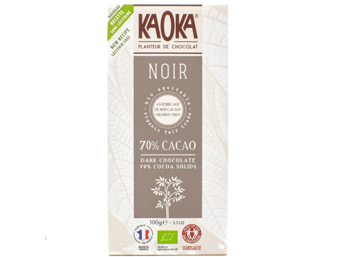 Tablette de Chocolat Noir 70% de Cacao Bio 100g