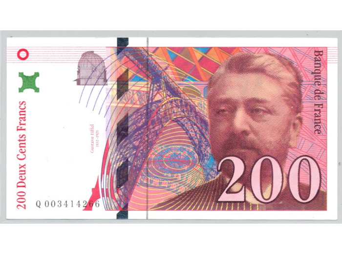 FRANCE 200 FRANCS EIFFEL 1995 Alphabet Q 0034 SPL