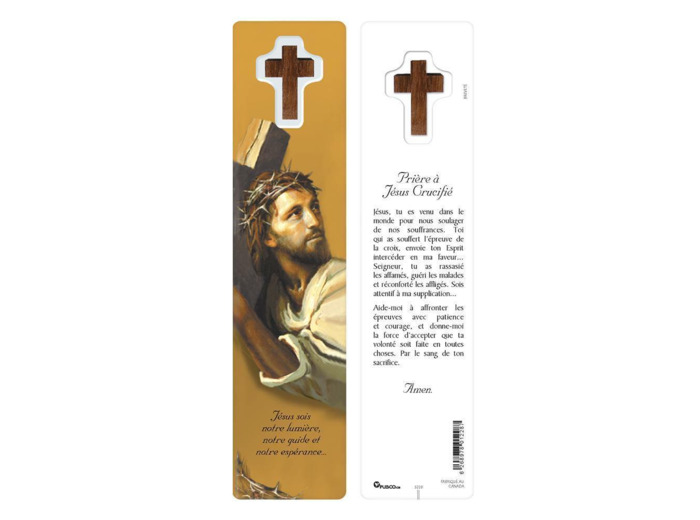 Signet plastifié avec médaille- FACE DE JESUS