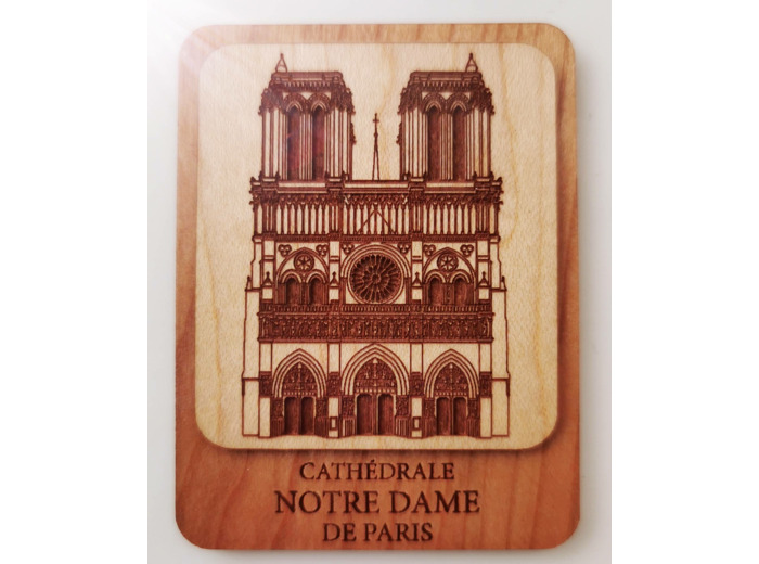 Magnet en Bois d'Erable - ND DE PARIS
