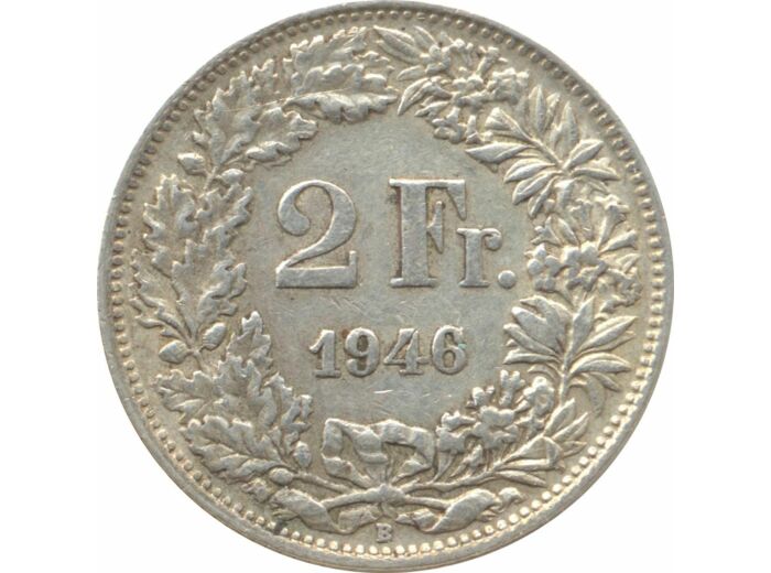 SUISSE 2 FRANCS 1946 B TTB N1