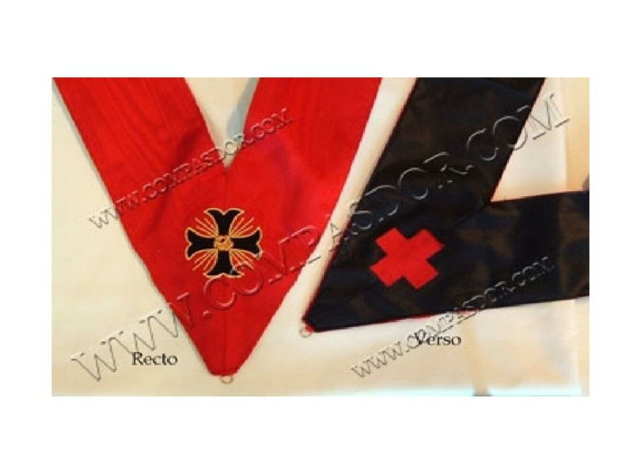 Sautoir 18ème degré Rite R.E.A.A. croix ancrée