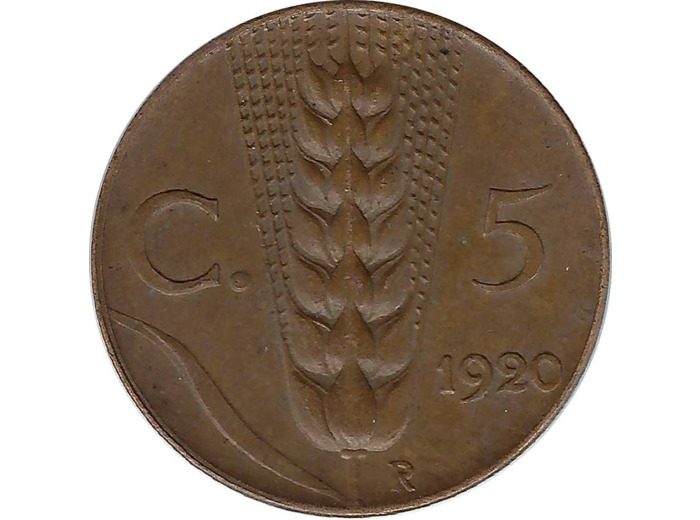 ITALIE 5 CENTESIMI 1920 R TTB