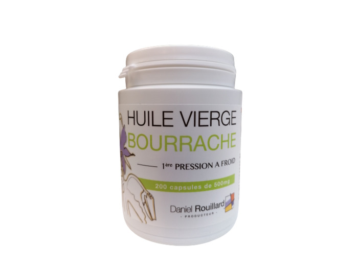 Huile vierge de Bourrache-60 ou 200 capsules-Daniel Rouillard