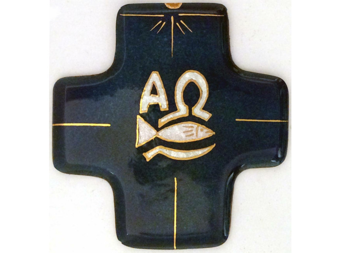 Alpha et Oméga 7,7X8cm - EMAUX DU LIBAN