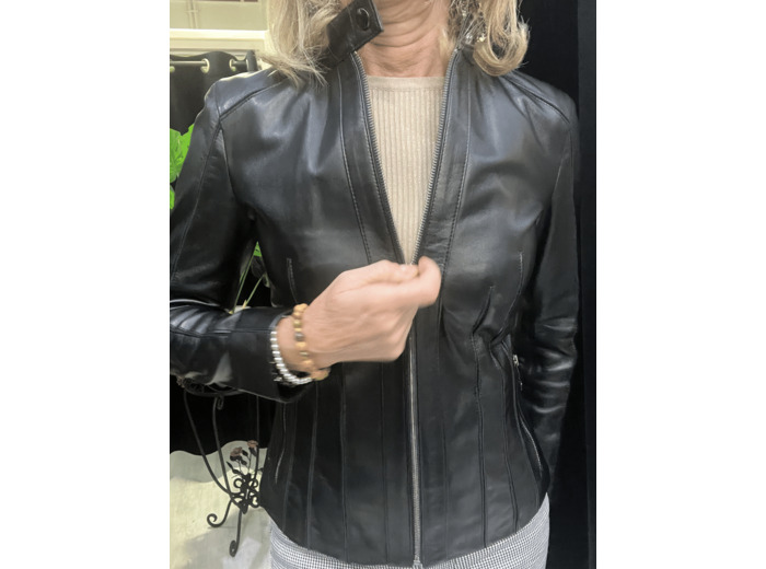 MA7352 Blouson femme cuir noir