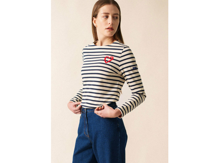 Marinière classique Méridame à détail coeur