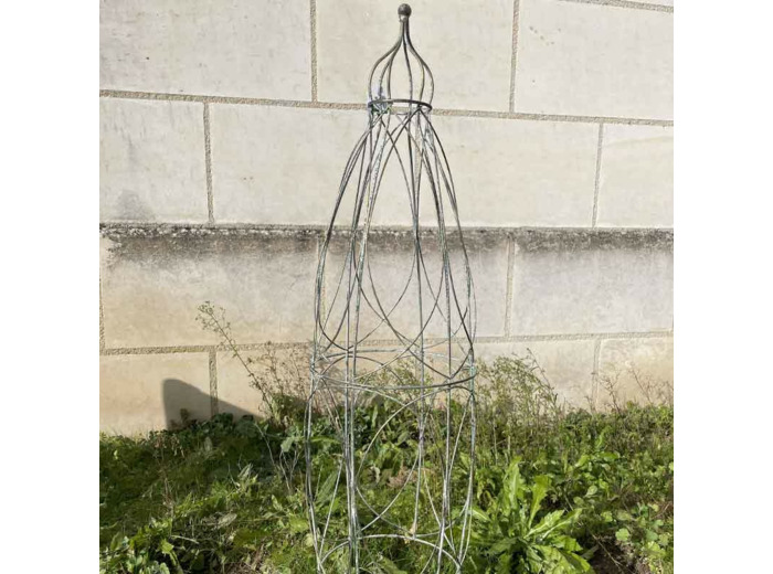 Support plantes fer patiné 22x22x92cm