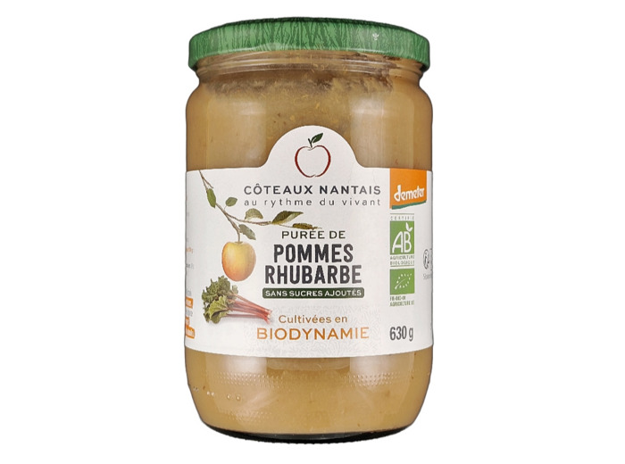 Compote de Pommes Rhubarbe 630g Bio