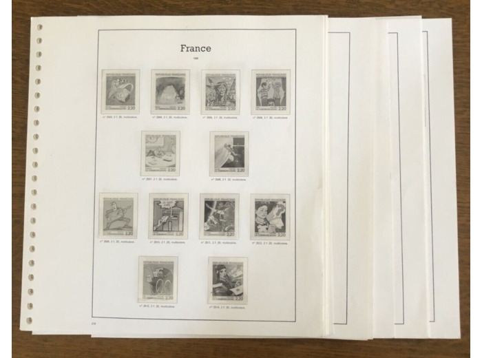YVERT ET TELLIER SC FRANCE avec POCHETTES D'OCCASION EN BON ETAT 1986 a 1989