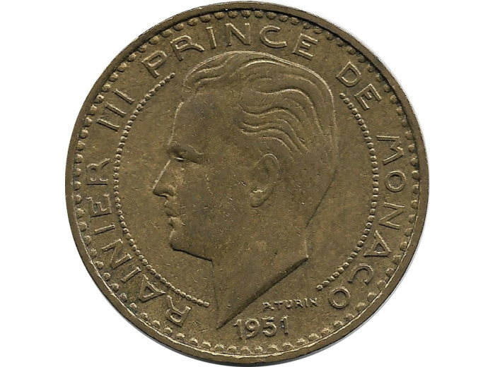 MONACO 20 FRANCS 1951 TTB