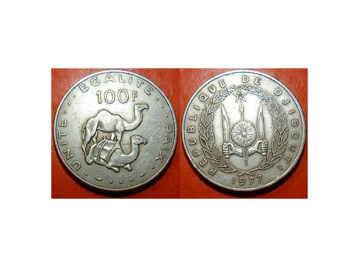 DJIBOUTI 100 FRANCS 1977 TTB