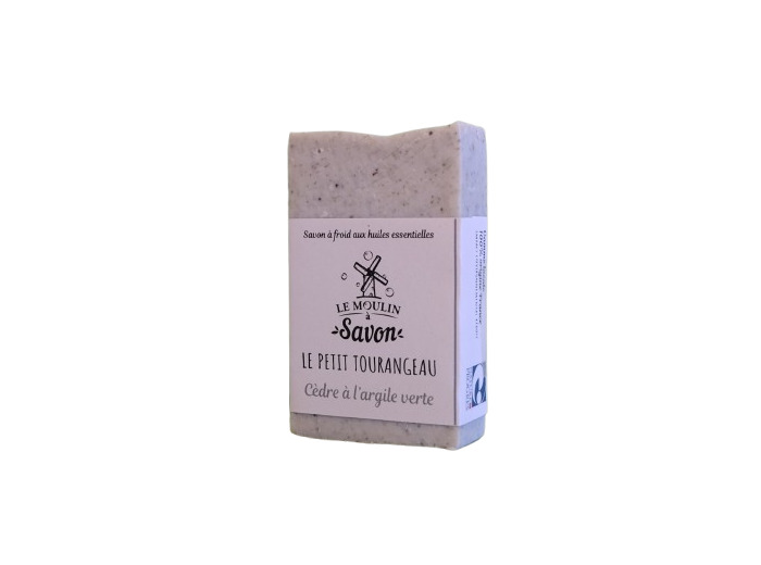 Savon solide Cèdre Argile Verte-100g-Le Moulin à savon