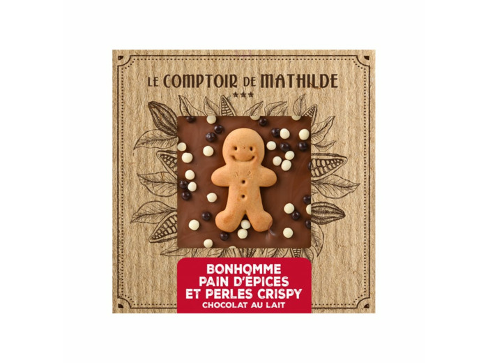 Tablette Chocolat Lait Bonhomme Pain d'Epice 80G