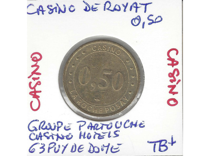 63 PUY DE DOME ( royat ) CASINO 0.50 FRANCS TB+