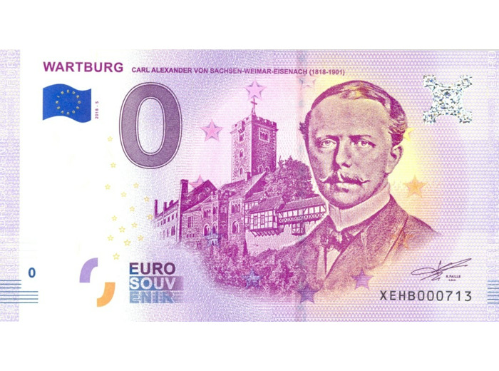 ALLEMAGNE 2018-5 WARTBURG  BILLET SOUVENIR 0 EURO TOURISTIQUE NEUF