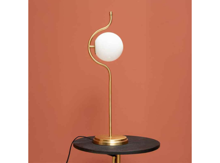 Lampe Gravity patine laiton et céramique 71x15cm