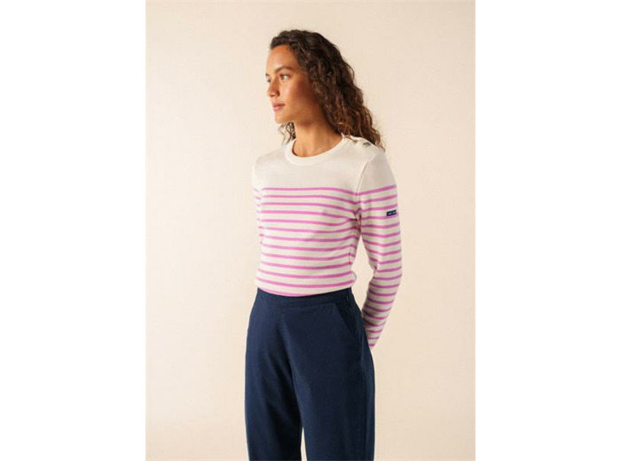 Pull marin rayé Marée 100% laine mérinos SAINT JAMES