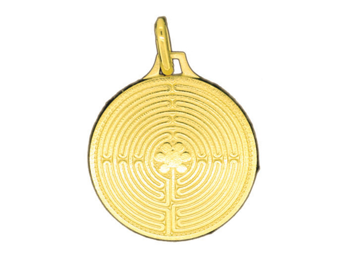 Médaille 23 mm en Plaqué Or - LABYRINTHE DE CHARTRES