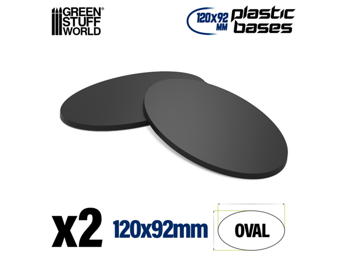 Socles plastiques ovales 120x92mm noir