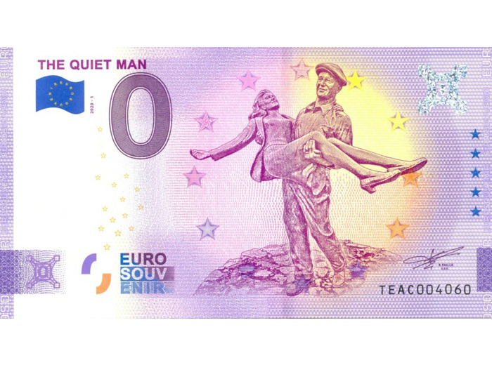 IRLANDE 2020-1 THE QUIET MAN VERSION ANNIVERSAIRE BILLET SOUVENIR 0 EURO