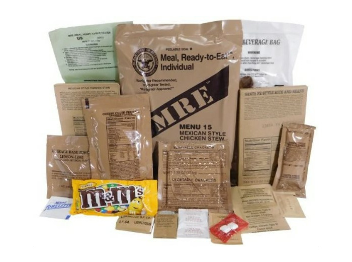 Ration de survie MRE (Meal Ready to Eat)
