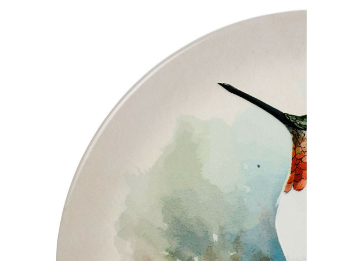 Dessous de plat dolomite Colibri multicolore 20cm