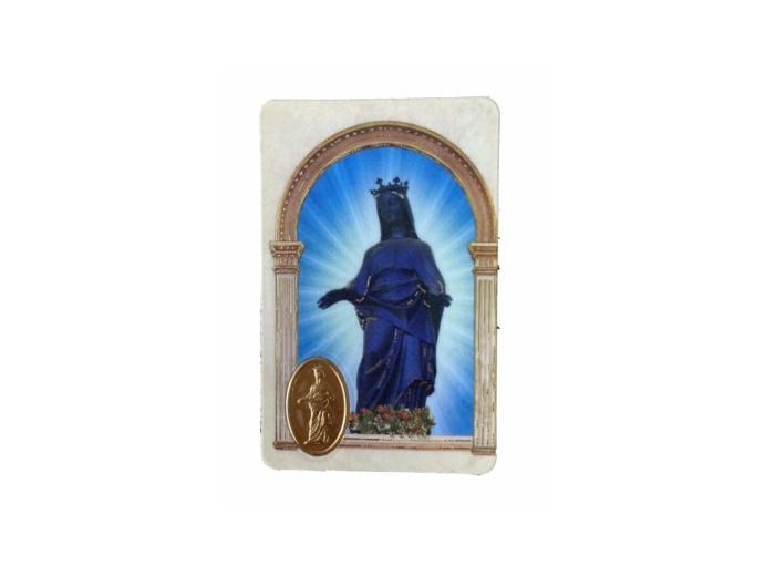 Carte Plastifiée + Poinçon + Prière 55x85cm - VIERGE NOIRE