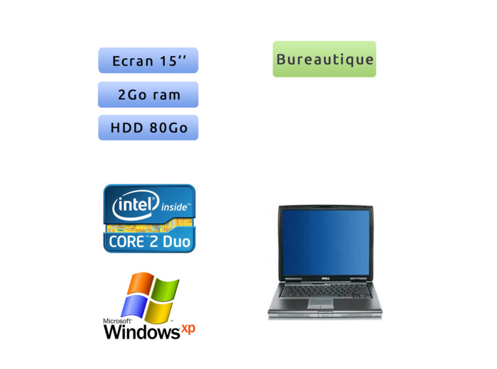 Dell Latitude D530 15  - Windows XP - Ordinateur Portable