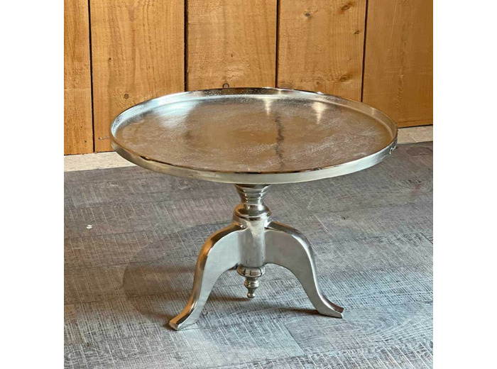 Table d'appoint Mirella aluminium 65x44cm