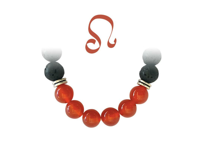 Bracelet zodiacal Cornaline-Pierre du Lion