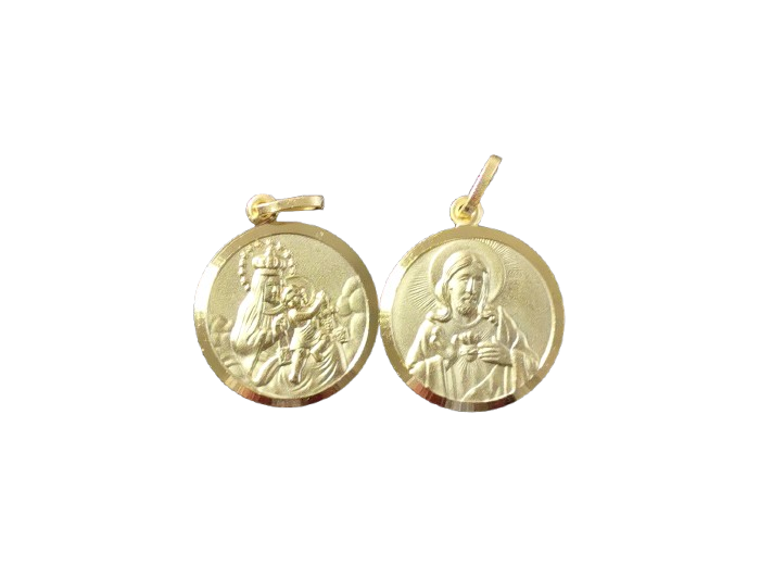 Médaille 18mm en Plaqué Or - SCAPULAIRE