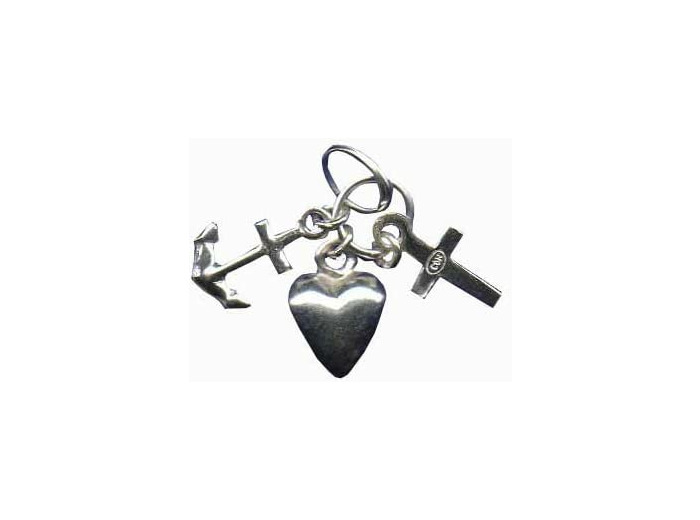 Pendentif Foi-charité-espérance en argent
