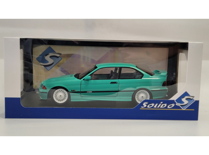 BMW M3 E36 COUPE 1991 VERTE SOLIDO 1/18 BOITE D'ORIGINE NEUF