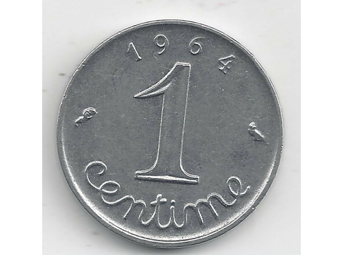 FRANCE 1 CENTIME INOX 1964 TTB+