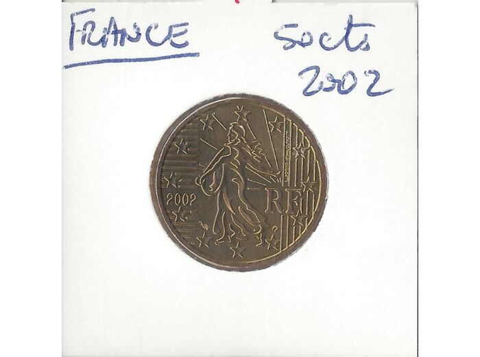 FRANCE 2002 50 CENTIMES SUP