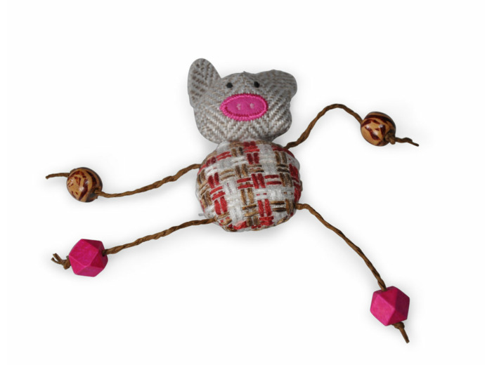 Jouet Cochon (natural) pour chat - 13cm