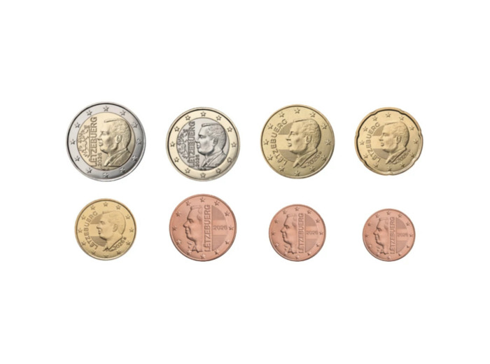 LUXEMBOURG 2026 SERIE UNC 8 PIECES 1 CENT à 2 EURO