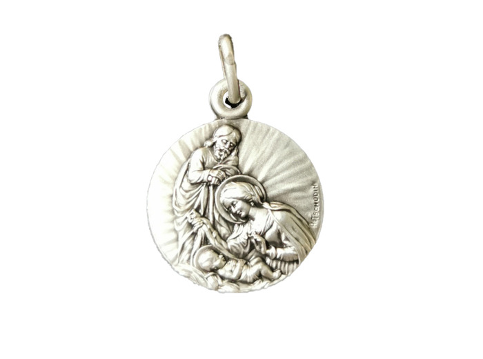 Médaille 18mm en Argent 925 - NATIVITE