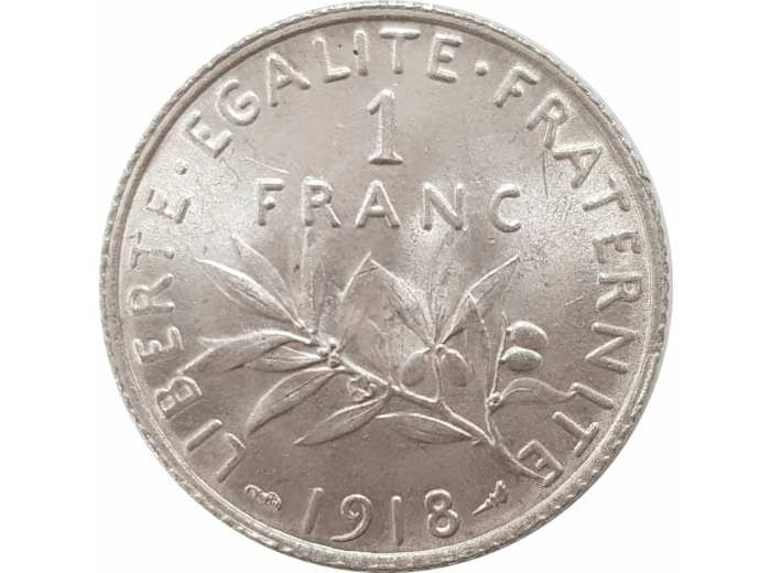 FRANCE 1 FRANC SEMEUSE 1918 SUP/NC