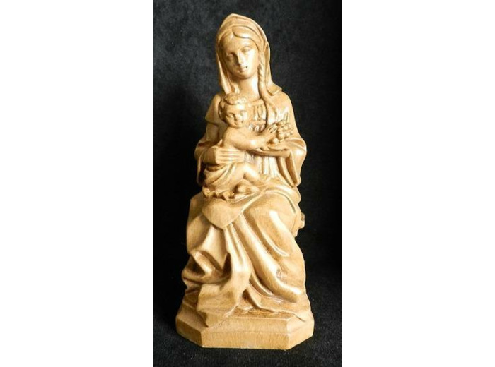 Vierge aux raisins assise résine 18cm TON BOIS