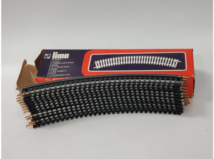 LIMA HO BOITE DE 12 RAILS COURBES REF 3030 NEUF